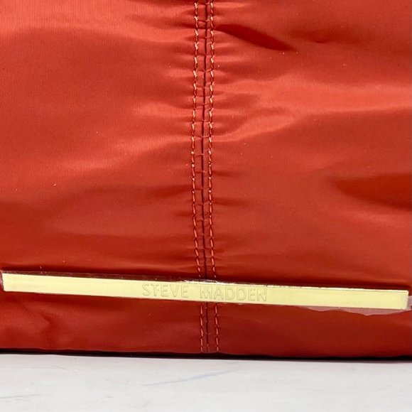 Steve Madden Nueva Fabric Shopper Tote with Wristlet Orange Oversized NWT - Picture 8 of 12